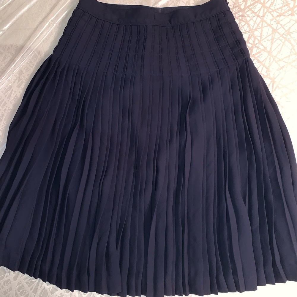 Navy Pleated J. Crew long skirt